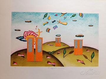 Litografia di Giuliano Ghelli