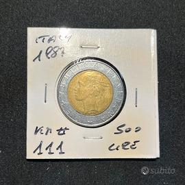Collectible Coin 500 Lire 1987 KM# 111 🇮🇹