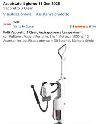 POLTI VAPORETTO  3 in 1 come NUOVO ( a metà prezzo