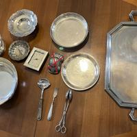 Set oggetti argento placcato