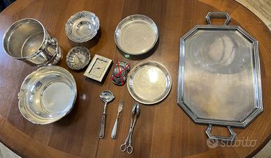 Set oggetti argento placcato