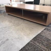 Mobile Besana base TV e mensole rovere sbiancato