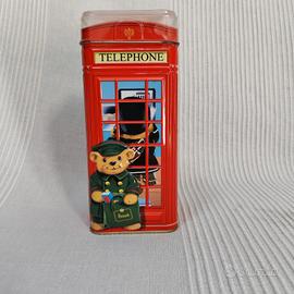 Salvadanaio in latta Harrods Cabina Telefonica 