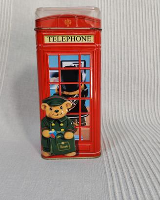 Salvadanaio in latta Harrods Cabina Telefonica 
