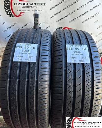2 PNEUMATICI 235/50 R19 BARUM ESTIVE SEMINUOVE