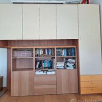 cameretta armadio a ponte completo di letto