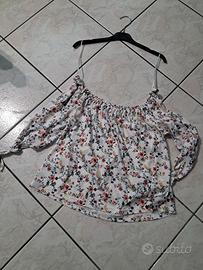Blusa Tally Weijl Off-Shoulder Floreale - Taglia S