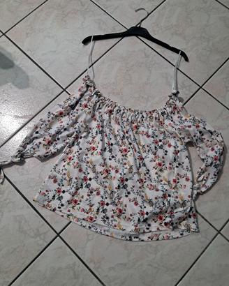 Blusa Tally Weijl Off-Shoulder Floreale - Taglia S