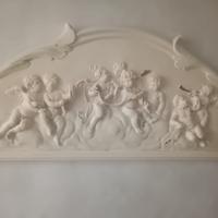 quadro in gesso e ceramica 