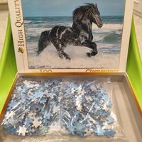 Puzzle 500 Pezzi Cavallo Nero al Galoppo – Nuovo e