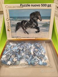 Puzzle 500 Pezzi Cavallo Nero al Galoppo – Nuovo e