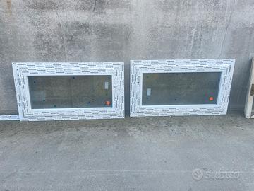 2 finestre in pvc per garage o simile