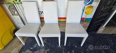 SEDIE IN PELLE BIANCA