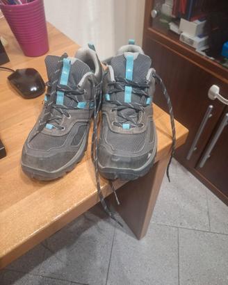 Scarpe trekking donna  colore grigio/verde salvia