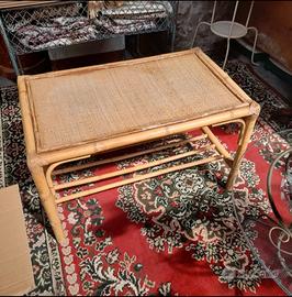 Tavolino da caffè in Bambù e vimini alta Qualità 