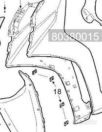 Chiusura laterale DX Peugeot Belville 125 nera