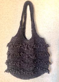 Borsa a spalla in ciniglia    -    COME NUOVA