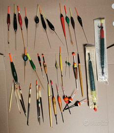 Cassetta da pesca con materiale vintage