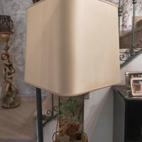lampada da tavolo vintage in ottone e plexiglass
