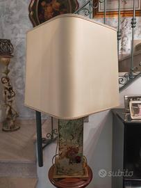 lampada da tavolo vintage in ottone e plexiglass