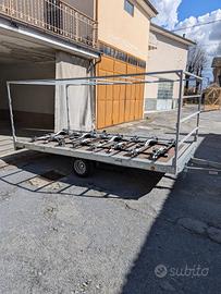 rimorchio auto centinato ribaltabile