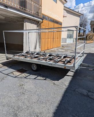 rimorchio auto centinato ribaltabile