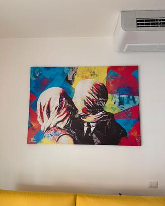 Gli amanti di René Magritte.- quadro tela pop art