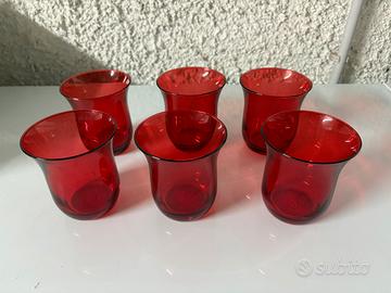 6 bicchieri rossi linea Workshop