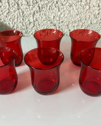 6 bicchieri rossi linea Workshop