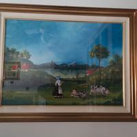 COPPIA QUADRI NAIFS DI BUFFA ATTILIO  1979