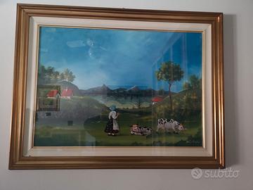 COPPIA QUADRI NAIFS DI BUFFA ATTILIO  1979