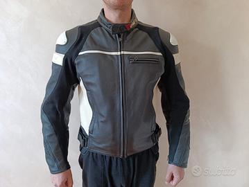 Giubbino per moto Dainese in pelle con accessori