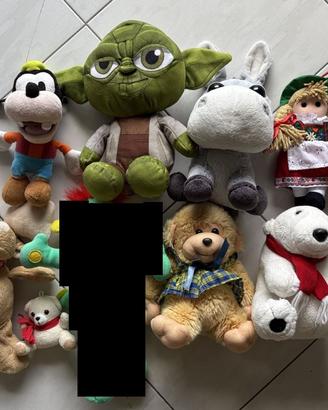 Set/Lotto 8 Peluche - Disney / Star Wars / Kinder