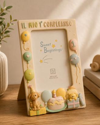 Cornice bimbo primo compleanno 10x15 cm