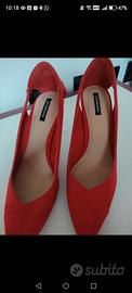 Tacchi décolleté rosso fuoco