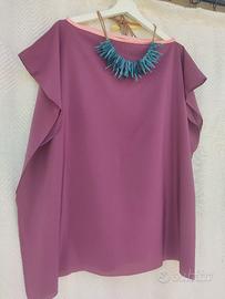 tunica pura seta+collana doppia 