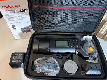 Due batterie AD400pro flash kit 