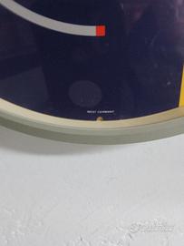 Orologio Parete Vintage Philips West Germany Blu