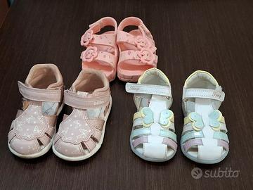 3 paia di sandali Scarpe Primigi Geox fagottino 19