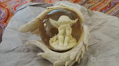Palla di vetro angelo decorazioni natalizie NUOVA