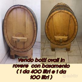 botti per il vino in rovere