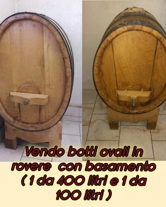 botti per il vino in rovere