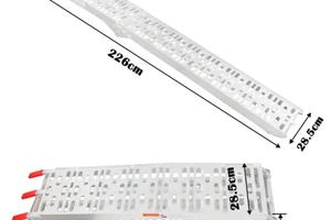 coppia di rampe in alluminio. Pieghevoli