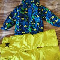 Completo sci bambini giacca pantaloni neve 4 anni