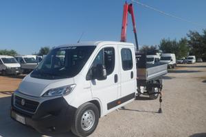Fiat Ducato doppia cabina cassone con gru