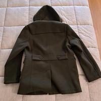 Cappotto uomo Montgomery con cappuccio misto lana