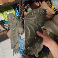 Lampada farfalla in rame vintage