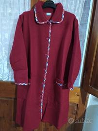 Vestaglia donna pile vintage nuova Tg. 48 Rosso 