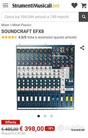 Mixer Soundcraft efx8 