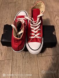 Converse color rosso n°37.5 Nuove